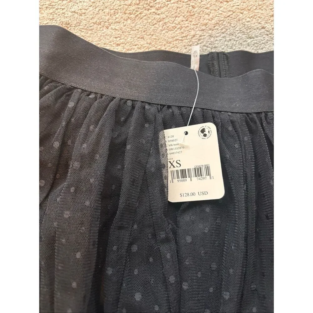 NWT Free people tulle polka dot pleated skirt, XS $128 F15